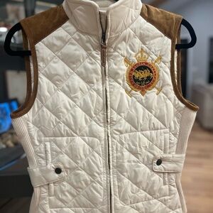 Ralph Lauren White Quilted Vest